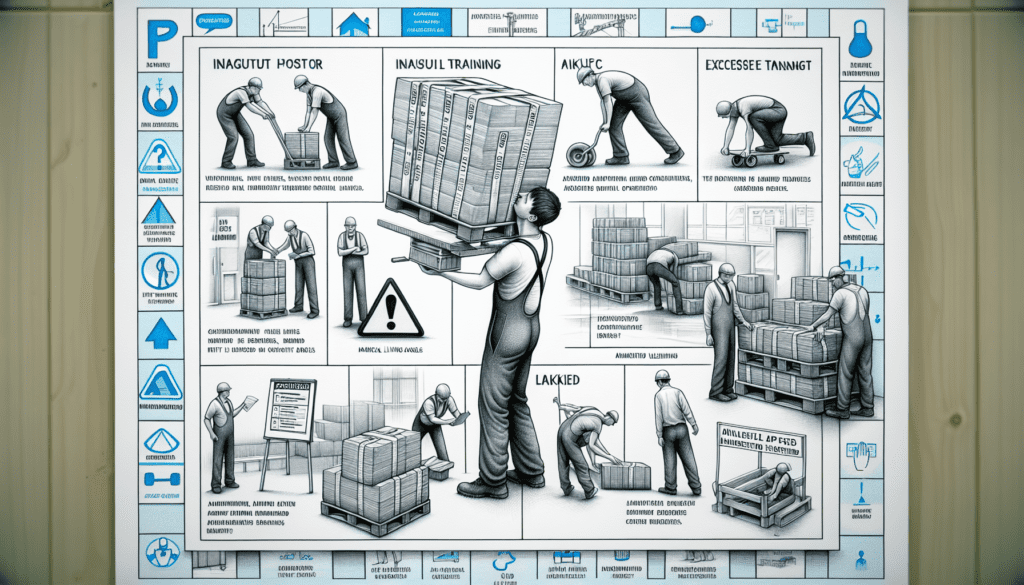 An illustration highlighting common risk factors in manual handling.